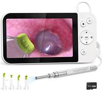 Otoscope Numérique, écran HD 5 Pouces, élimination Visuelle du Cérumen, Nettoyage des Oreilles Plug-and-Play, Outil Dexamen du Conduit tif à Domicile