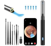 Otoscope Oreille 1080P HD IP67 Étanche Nettoyant Oreille Avec Camera Oreille Nettoyage de 3,5 mm 6 Lumières LED Outil de Nettoyage d'oreille WIFI Adapté aux Smartphones et Tablettes IOS Android