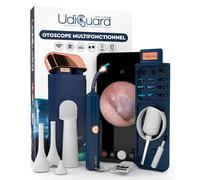 Otoscope Oreille Caméra HD 10mp Flexible et Numérique WiFi Élimination de Cérumen - Kit UdiGuard Pro-Clean pour le Nez et la Gorge - avec Pointes de Pince à Épiler Remplaçables pour Adultes et Enfants