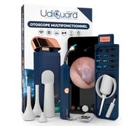 Otoscope Oreille Caméra HD 10mp Flexible et Numérique WiFi Élimination de Cérumen - UdiGuard Pro-Clean Kit avec Pince à Épiler Remplaçable et Embouts pour les Oreilles Nez Gorge - Adultes et Enfants
