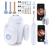 Otoscope Oreille Kit de nettoyage d'otoscope visuel intelligent 4 en 1 Cuillère à oreille visuelle Nettoyage d'oreille sans fil intelligent Cuillère à oreille Set d'outils de prélèvement d'oreille
