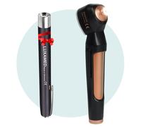 Otoscope Spengler LED SmartLED + lampe-stylo offerte - Bronze + lampe-stylo noire offerte