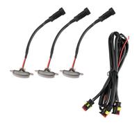 OTOTEC 1 feu de calandre avant 12 LED noir coque blanche 12 LED 12 V 24 V compatible avec Ford F150 SUV