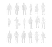 OTOTEC 100pcs 1: 150 Personnes Blanches Figurines Non Peintes Modèles de Personnages Miniatures Exquis Accessoires Décoratifs pour Fabrication de Bricolage Mini Maison de Poupée