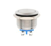 OTOTEC 1pc Bouton Poussoir Momentané 22 Mm Acier Inoxydable Interrupteur Démarrage DC 5 A 250 V AC Profondeur Filetage 13 Mm pour Voitures Motos Bateaux Interrupteur Contact Momentané