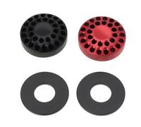 OTOTEC 2 Ensembles de Couvercles de Suspension de Capuchon de Fourche Avant de Vélo Couvercle de Valve d'air de Fourche de Vélo Compatible avec Manito Compatible avec Fox (Noir Et Rouge)