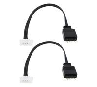 OTOTEC 2 Pièces Câble Adaptateur ARGB 3 Pin à 6 Pin 5 V 17 cm Compatible avec PC Hub Contrôleur 6 Broches pour Périphériques RGB Adressables.