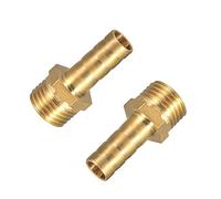 OTOTEC 2pcs Connecteur de Coupleur Raccord 10mm Tuyau Barbelé en Laiton Raccord de Mamelon Mâle BSP 1/4 Pouce Rechange pour Air Eau Carburant Gazole
