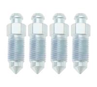 OTOTEC 4 Éléments Q235 Vis de Purge d'Étrier de Frein Acier 3/8-24 Mamelon de Purge Compatible avec Harley-Davidson 502660 Argent