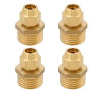 OTOTEC 4 Lot Raccords de Tube en Laiton 1/2 BSP Filetage Mâle Vers Adaptateur 8 Mm pour Canalisation de Gaz Système D'arrosage de Canalisation de Climatisation 29,8 Mm