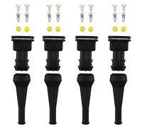 OTOTEC 4 pcs Fuel Injector connecteur EV1 étanche 2 Voies Connecteurs de câblage de Injecteur Plug kit de Harnais pour s'adapter pour Auto