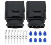 OTOTEC Kit de Connecteurs Mâles pour Capteurs de Voiture à 4 Broches 2 Pièces 1J0973824 Compatible avec VW Et Audi