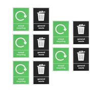 OTOTEC Lot de 10 autocollants pour poubelles de recyclage - Autocollants amovibles pour poubelle - 150 x 100 mm (version anglaise)