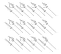 OTOTEC Lot de 100 rivets à tête plate à 3 plis pour châssis, armoire, panneaux en tôle, portes et fenêtres, véhicules, 4 x 25 mm