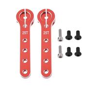 OTOTEC Lot de 2 bras de servo de direction 25T RC Longueur totale 56 mm Compatible avec avions Balsa 30-100CC Compatible avec Futaba, rouge