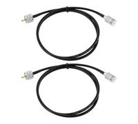 OTOTEC Lot de 2 Câbles Coaxiaux RG58 UHF PL259 Mâle vers Femelle Rallonge pour Analyseur d'antenne Radio Amateur CB 1 M 16 AWG 50 Ohms