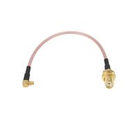 OTOTEC Lot de 2 câbles MMCX mâle à angle droit vers SMA femelle Pigtail RG316 pour WLAN Mini PCI Bluetooth PDA GPS 15 cm