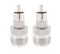 OTOTEC Lot de 2 Connecteurs Coaxiaux UHF SO239 Femelle vers RCA Mâle Adaptateurs Coaxiaux Compatible avec Heathkit Les Radios Amateurs