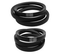 OTOTEC Lot de 2 courroies trapézoïdales pour tondeuse à gazon compatibles avec Mastercut OE 754-0280 754-0280A 754-0281 754-0281A Circonférence 134,2 mm 108,7 mm Largeur 16,1 mm Noir