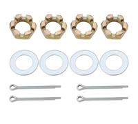 OTOTEC Lot de 2 ensembles d'écrous de remorque de 2,5 cm, rondelles d'arbre en acier au carbone de 5,8 cm de long, compatibles avec axe d'arbre de 2,5 cm pour remorque, camping-car, bateau