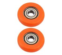 OTOTEC Lot de 2 roues de siège de rameur - Diamètre extérieur : 36 mm - Largeur : 10 mm - Diamètre intérieur : 8 mm - En nylon et acier inoxydable - Capacité de charge : 67 kg - Orange