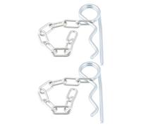 OTOTEC Lot de 2 supports de roue jockey avec clip R et chaîne de 6 mm compatibles avec Ifor Williams P04743