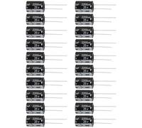 OTOTEC Lot de 20 condensateurs radiaux Elektrolyt Kondensator 2200UF 25 V pour commutation d'alimentation PC appareils ménagers 13 x 20 mm