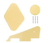 OTOTEC Lot de 3 plaques de contrôle LP Pickguard avec vis compatibles avec guitare standard Epiphone Les Paul en plastique crème