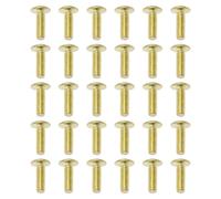 OTOTEC Lot de 30PCS Vis en Laiton M4 de 12 Mm à Tête Cylindrique Cruciforme pour Valve en Céramique Équipement de Bureau Robinet Noyau de Valve