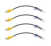 OTOTEC Lot de 4 câbles adaptateur RCA 10 broches pour caméra de recul grand écran avec caméra radio DVD
