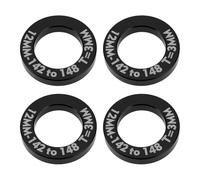 OTOTEC Lot de 4 Entretoises de Moyeu de Vélo de 3 Mm pour Conversion de Moyeu de Roue de 142 Mm à Roue de 148 Mm Noir