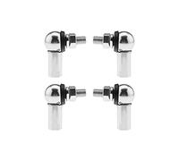 OTOTEC Lot de 4 joints à rotule de liaison d'angle avec clip à ressort CS DIN 71802 Remplacement de liaison d'engrenages - M6 (gauche et droite) Argent