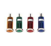 OTOTEC Lot de 4 Voyants d'avertissement LED pour Tableau de Bord de Voiture 2 Broches 16,5 Mm 12 V 1,5 W avec Cadre Chromé