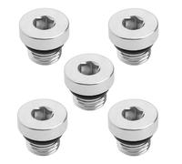 OTOTEC Lot de 5 bouchons d'étanchéité hexagonaux en acier au carbone de 1/8" avec joint en caoutchouc pour sceller les pompes à huile hydrauliques et le blocage