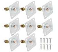 OTOTEC Lot de 8 plaques de fixation M8 pour pieds inclinés à 12° - Convient pour fixer solidement les pieds en bois aux canapés, chaises, tables basses, etc. (argenté)