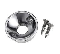 OTOTEC Plaque de prise jack pour guitare ronde ou télescopique avec vis Argenté