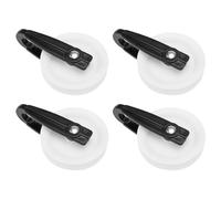 OTOTEC Poulie de Corde à Linge en Nylon 4 Pièces 2-1/2 Pouces de Diamètre Poulie D'extraction de Vêtements Fil de Corde Poulie D'extérieur