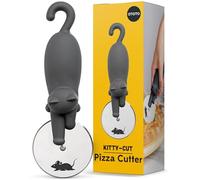 OTOTO Kitty Cut Roulette à pizza - Roulettes à pizza en acier inoxydable - Gadgets de cuisine amusants et cadeaux de cuisine, cadeau de chat pour femmes amoureux des chats