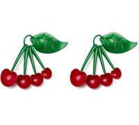 OTOTO Mon Cherry Ensembles de Cuillères Doseuses et Separateur Oeuf - 2 en 1 avec 4 x Cuillere Mesure et 1 x Separateur Jaune Oeuf - Cup Mesure sans BPA et Compatible Lave-Vaisselle (Lot de 2)