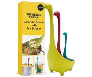 OTOTO Nessie louche dinosaure - infuseur à thé, louche à soupe et passoire - accessoires de cuisine, cadeaux de cuisine, gadgets de cuisine amusants