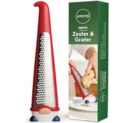 OTOTO Râpe en acier inoxydable, sans BPA, passe au lave-vaisselle, gadget de cuisine amusant, broyeur de légumes, cadeaux et accessoires de cuisine mignons (râpe nain de pépito, rouge)