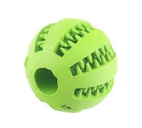Ototon Chien Balle Caoutchouc Robuste à Mâcher Jouet Balle pour Chiens Dent Nettoyage Non Toxique Indestructible Treat Balle Friandises Interactif pour Petit Chien Chiot Jeux (Vert)
