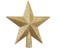 Ototon Cimier de Sapin de Noël Étoile Scintillante Topper d'arbre de Noël Sommet de Sapin pour Maison Décorations Fête 20cm (Or)