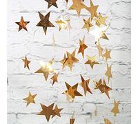 Ototon Guirlande Bannière en Papier Étoile Banderole Décoration Pour Anniversaire Baptême Mariage Chambres d'enfants (Or)