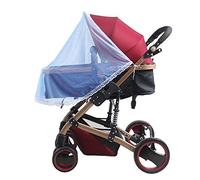 Ototon Moustiquaire de Landau Protection Anti-insectes avec Dentelle Moustiquaire pour Poussette Universelle Pour Berceaux Bébés Enfants (Bleu)