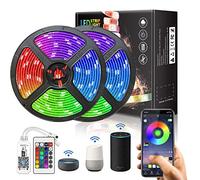 Ototon Rubans à LED Wifi 10M Bande LED Intelligent 300 leds 5050 RGB IP65 Étanche Flexible 16 Millions de Couleurs Peut-Découpé Compatible avec Alexa, Google Home Décoration pour Exterieur,Chambre