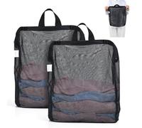OTraki 2 Filet à Linge Machine a Laver, 30x40cm Sac Linge avec Fermeture Éclair Antirouille et Poignées Grande Ouverture Petits Filet Machine a Laver Suspendus pour Sous-Vêtements Blouse Chemises