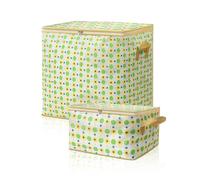 OTraki 2 Pièces 110L et 30L Grand Sac De Rangement Avec Fermetures Éclair, Housse Rangement Couette, Grand Sac De Rangement, Sac Demenagement, Pour Déménagement, Vêtements, Literie, Couettes (Vert)