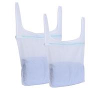 OTraki 2 Pièces Filet Linge Machine à Laver, 2 Tailles Sac Linge Maille Nid D'abeille Filet De Lavage avec Poignée Et Fermeture éclair Lavable et Rangeable pour Lingerie, Chemise(33 x 40cm/40 x 45cm)