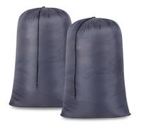 OTraki 2 Sac à Linge Large, 70 x 115cm Sacs de Linge Pliables avec Cordon de Serrage Sac Linge Sale Voyages, Camping, Maison, Les Résidences étudiantes Ou Le Panier à Linge (Gris + Gris)